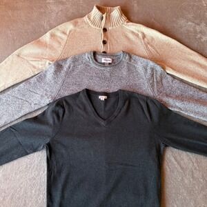 Men's Sweater Lot of 3 Medium Target Merona Goodfellow Pullover Knit Cotton